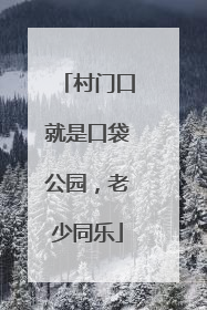 村门口就是口袋公园，老少同乐